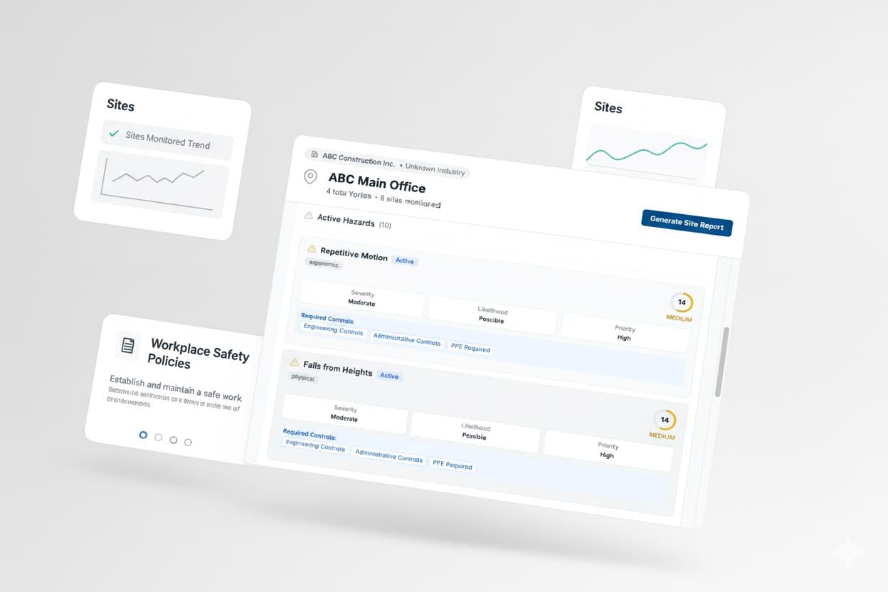 WorkSafely dashboard preview