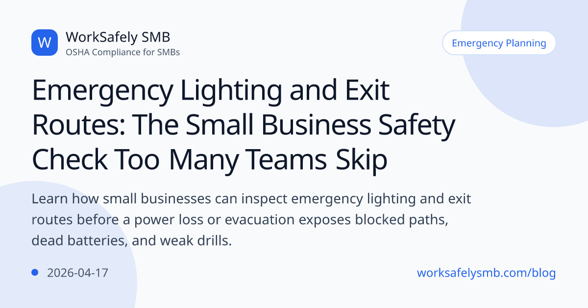 Emergency Lighting and Exit Routes: The Small Business Safety Check Too ...