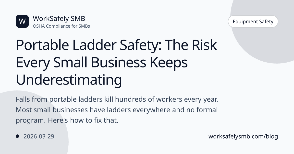 Portable Ladder Safety: The Risk Every Small Business Keeps ...