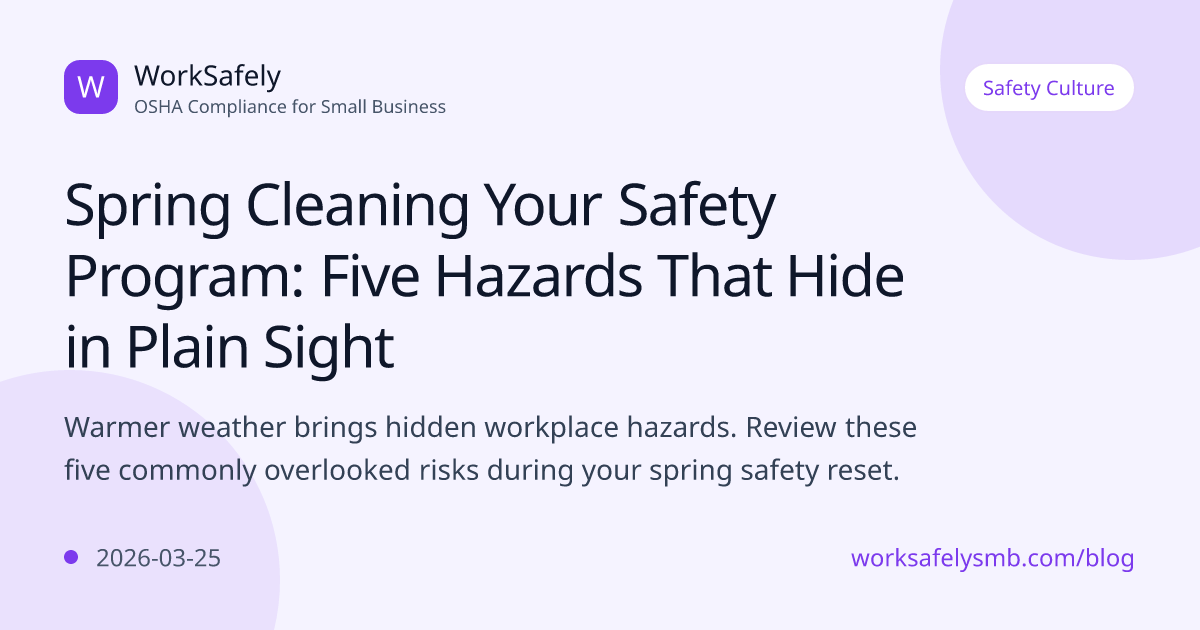 Spring Cleaning Your Safety Program: Five Hazards That Hide in Plain ...